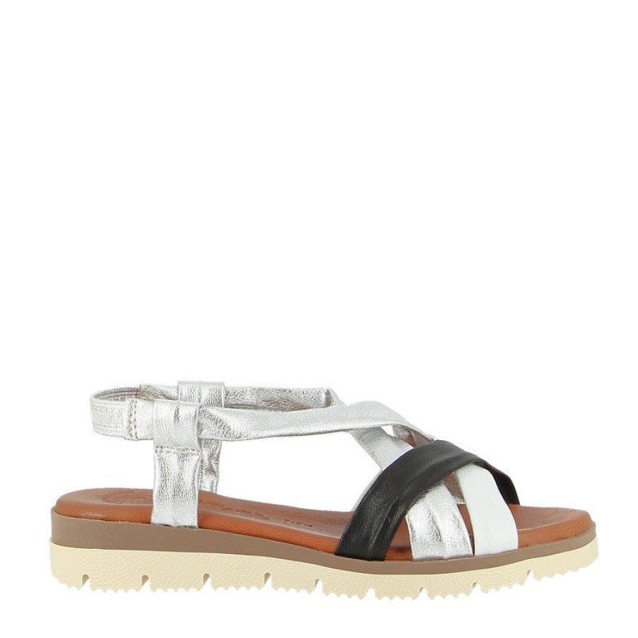 Edits Raquel Perez | Raquel Perez Catarina Silver Multi Slingback Sandal