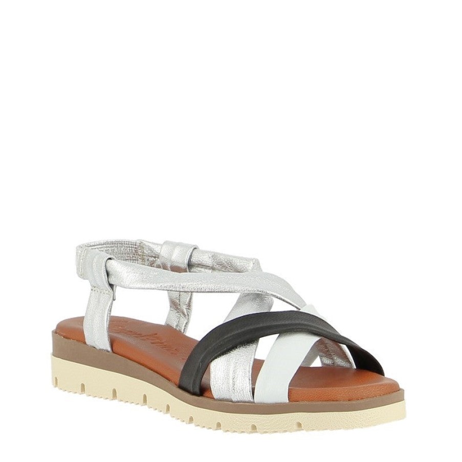 Edits Raquel Perez | Raquel Perez Catarina Silver Multi Slingback Sandal