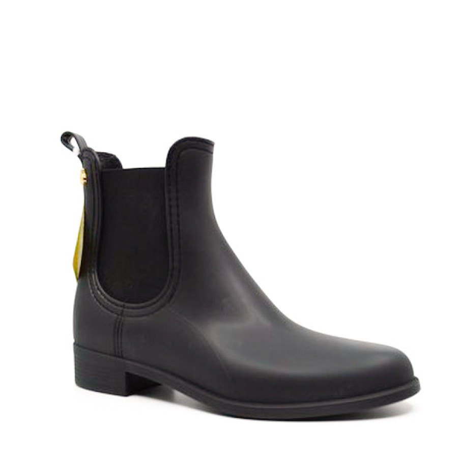 Womens Lemon Jelly | Lemon Jelly Splash Black Gum Boot