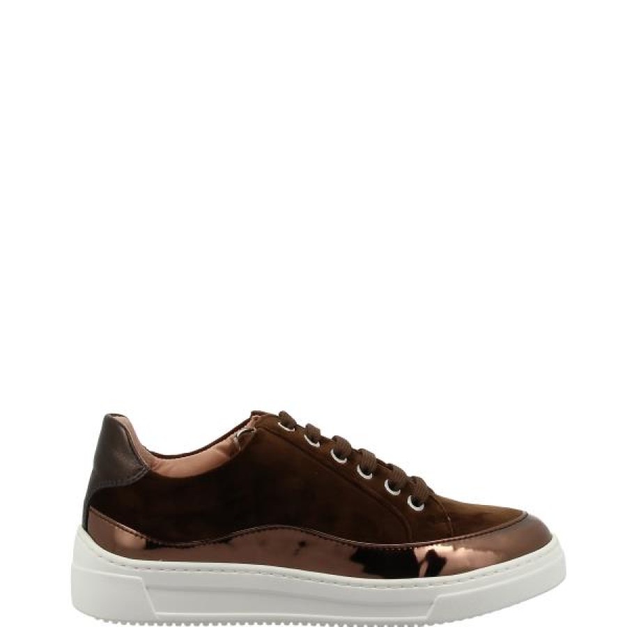 Womens Unisa | Unisa Feijo Truffle Velvet Sneaker