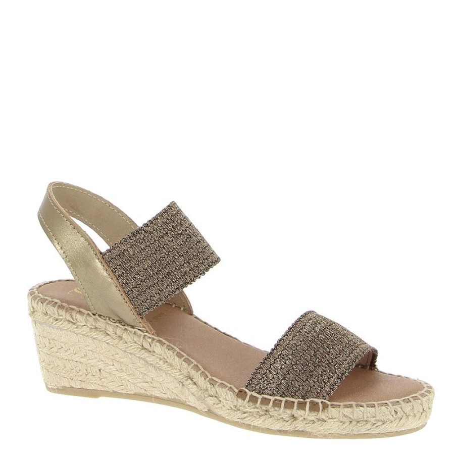 Womens Juncal Aguirre | Juncal Aguirre 2277 Bronze Wedge Espadrille