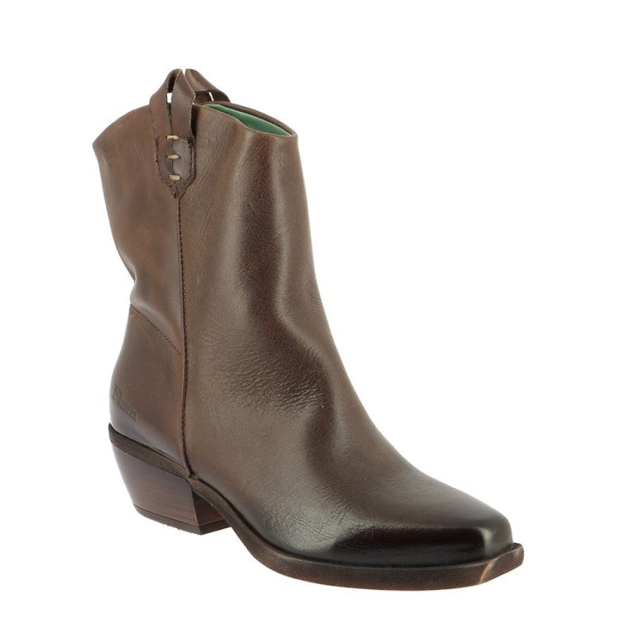 Womens Felmini Ankle Boots | Felmini D209 Brown Western Ankle Boot