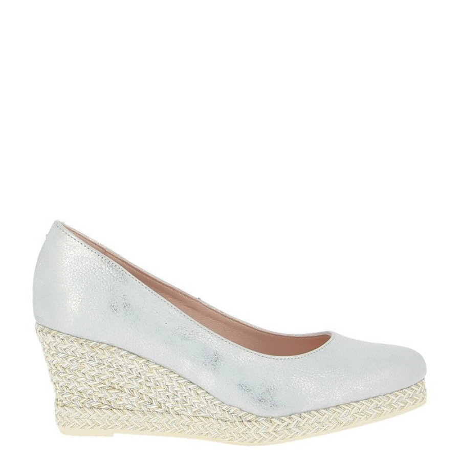 Womens Jose Saenz | Jose Saenz 6019 Silver Wedge