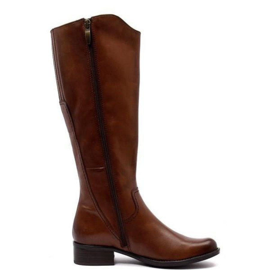 Womens Gino Ventori Knee High Boots | Gino Ventori Elate Cognac Knee High Boot