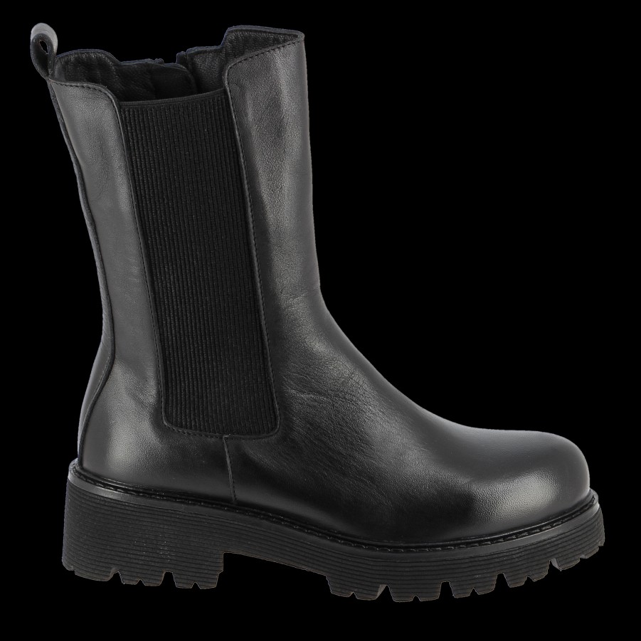 Womens Wave Ankle Boots | Wave 11316 Black Mid Calf Boot