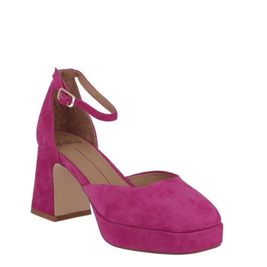 Womens Mollini | Mollini Nest Fuschia Suede Platform Heel