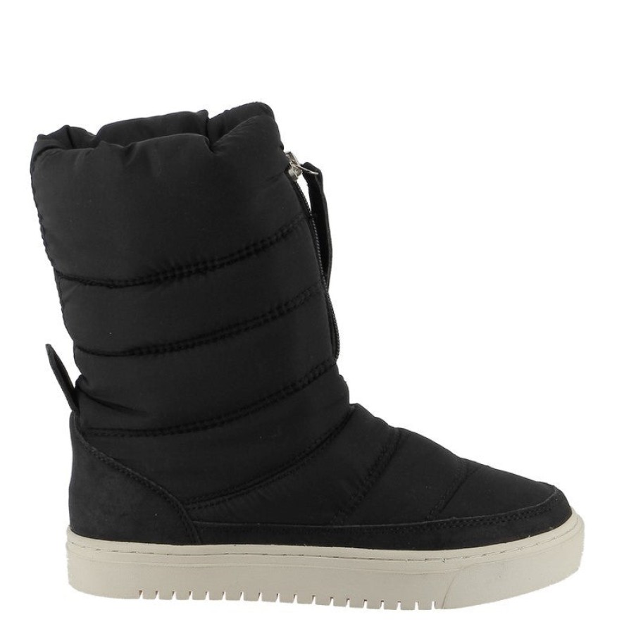 Edits Los Cabos | Los Cabos Celena Black Ankle Puffer Boot