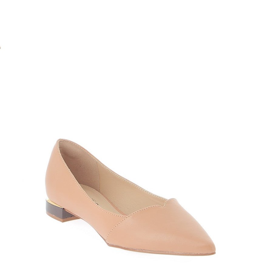 Womens Brazilio Low Heels | Brazilio 1480506 Tan Pump