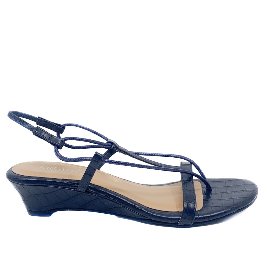 Edits Misano | Misano Pepper Navy Croc Wedge Heel