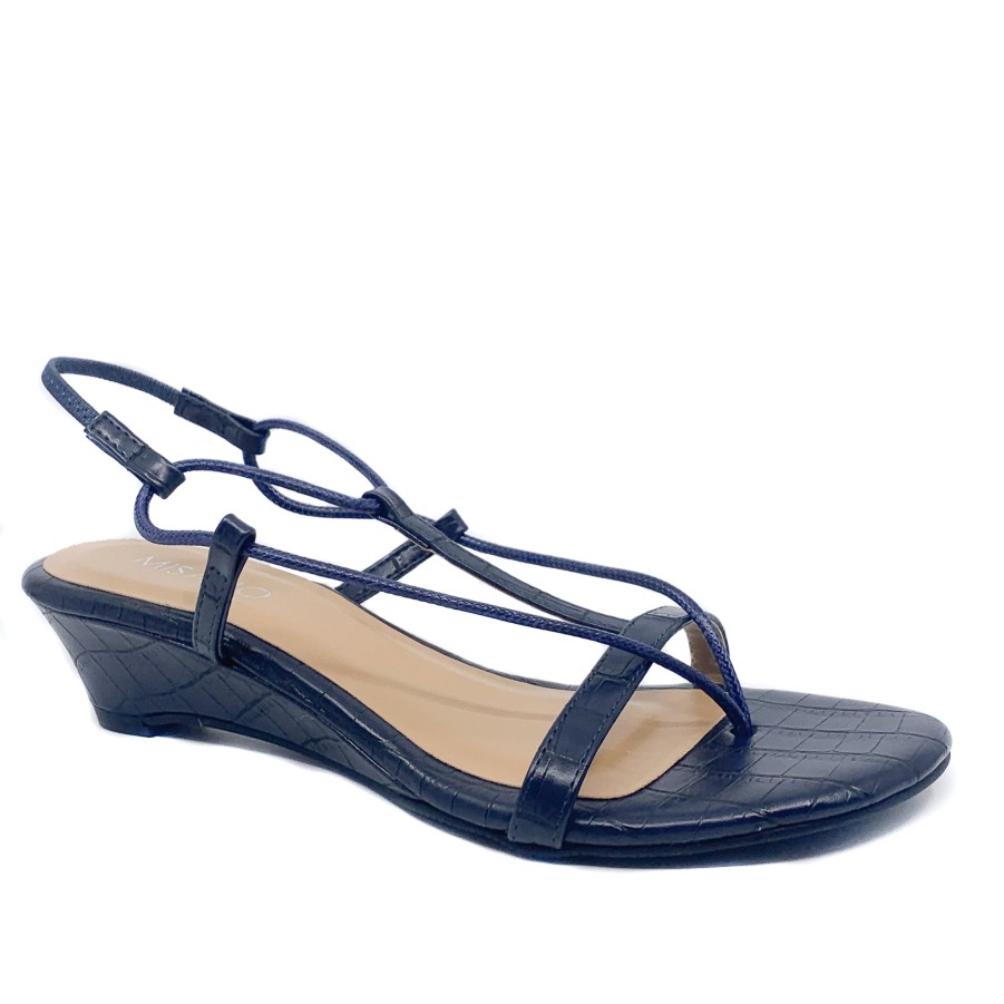 Edits Misano | Misano Pepper Navy Croc Wedge Heel