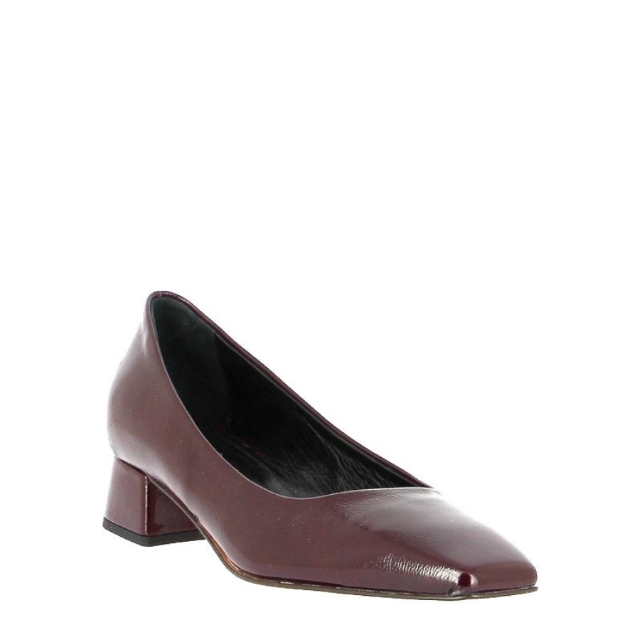 Womens Piazza Grande Low Heels | Piazza Grande A4556 Bordo Patent Pump